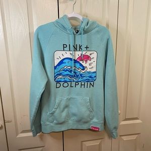 Pink Dolphin Pullover Hoodie Sweatshirt 